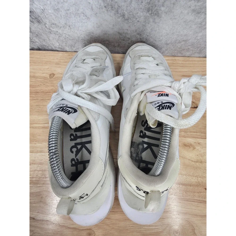 Nike x Sacai VaporWaffle Sneakers Mens 8 White Sail Gum Leather Shoes DD1875-100